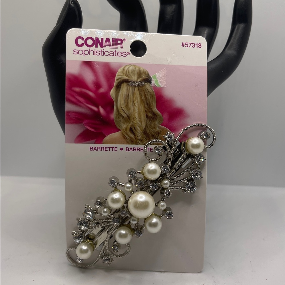 Contain sophisticates Hair Accessories Barrette Faux Pearl Rhinestone new #57318